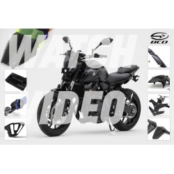 Garde-Boue Arrière Noir Pour Kawasaki Z650, Yamaha MT-07/09, Honda CBR650 - Anti-Éclaboussures